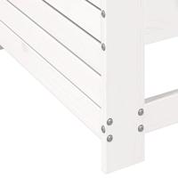 Tuinbank met armleuning 69x62x70,5 cm massief grenenhout wit - thumbnail