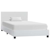Bedframe kunstleer wit 90x200 cm - thumbnail