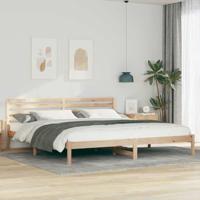 Bedframe met hoofdeinde Bruin 200 x 210 cm Massief grenenhout - thumbnail