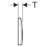 Geberit bedieningspaneel Delta 25 voor UP100 inbouwreservoirs 24,6x16,4x3,1cm glanzend wit - thumbnail