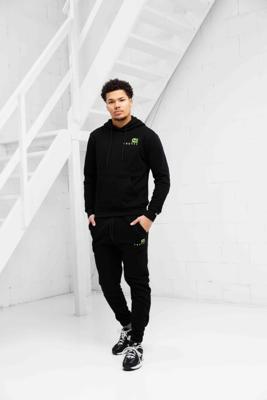 Cruyff A Pro Trainingspak Heren Zwart/Groen - Maat L - Kleur: Zwart | Soccerfanshop