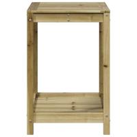 VidaXL Oppottafel met schap 82,5x50x75 cm geïmpregneerd grenenhout - thumbnail