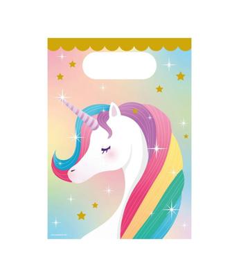 Cadeau tasjes unicorn papier 23x16cm 6 stuks Cadeau tasjes unicorn papier 23x16cm 6 stuks
