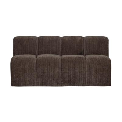 Woood Mojo eetkamerbank 164 cm met rugleuning rib Bruin Woood Mojo eetkamerbank 164 cm met rugleuning rib Bruin