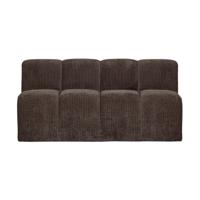 Woood Mojo eetkamerbank 164 cm met rugleuning rib Bruin - thumbnail