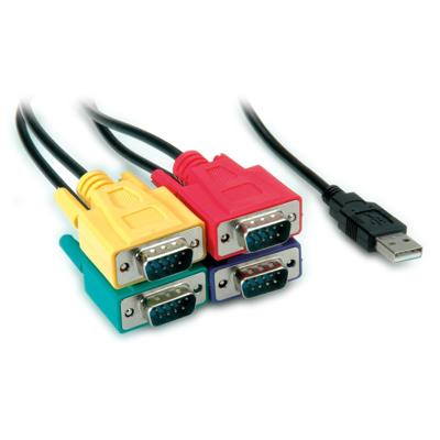 ROLINE 12.02.1016 seriële kabel Zwart, Blauw, Groen, Rood 1,8 m USB 4x RS-232 ROLINE 12.02.1016 seriële kabel Zwart, Blauw, Groen, Rood 1,8 m USB 4x RS-232