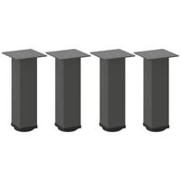 Salontafelpoten 4 st 30-32 cm staal antraciet - thumbnail