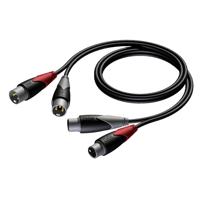 Procab CLA710 Classic 2x XLR male - 2x XLR female kabel 0,5m - thumbnail
