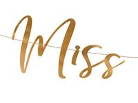 LetterBanner Miss to Mrs Rosegoud 18x76cm - thumbnail