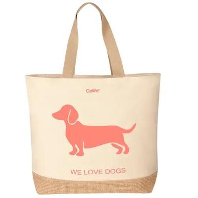 Cawö Cawö We love dogs/ 55702 Tas 40x55 natur/pink-orange