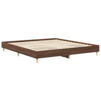 Bedframe zonder matras 200x200 cm spaanplaat bruin eikenkleurig - thumbnail