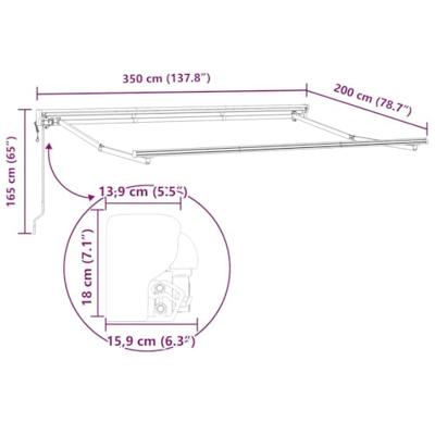 VidaXL Zijde frame wit 3,5 x 2 m poedercoating staal VidaXL Zijde frame wit 3,5 x 2 m poedercoating staal