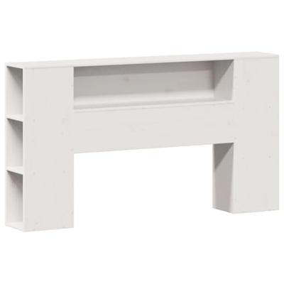 Bed met boekenkast zonder matras grenenhout wit 140x200 cm