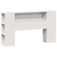 Bed met boekenkast zonder matras grenenhout wit 140x200 cm - thumbnail