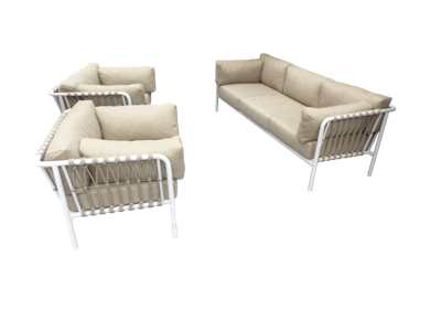 Set van 2 Linda lage fauteuils camel/safari en een Linda lage bank camel/safari Yoi - Yoi