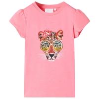 VidaXL Kindershirt 92 neonroze - thumbnail
