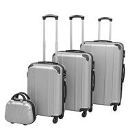 VidaXL Harde rolkoffer set zilver 4-dlg - thumbnail