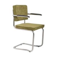 Zuiver Ridge Rib Kink armstoel Green - thumbnail