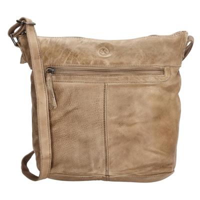 Hide & stitches paint rock shoulder bag-Sand