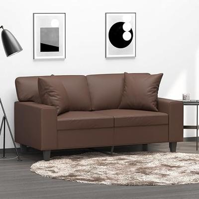 VidaXL Sierkussens 2 st 40x40 cm kunstleer bruin VidaXL Sierkussens 2 st 40x40 cm kunstleer bruin