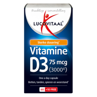 Lucovitaal Vitamine D3 75mcg 80Capsules - thumbnail