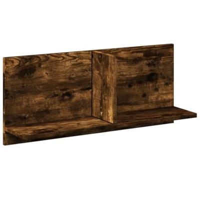 Wandkast 70x16,5x30 cm bewerkt hout gerookt eikenkleurig