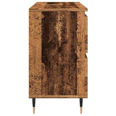Badkamerkast 80x33x60 cm bewerkt hout oud houtkleurig Badkamerkast 80x33x60 cm bewerkt hout oud houtkleurig