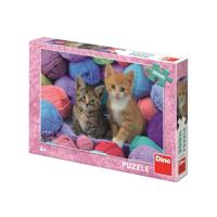DinoToys Dino puzzel - schattige kittens tussen de wol - 300 xl stukjes - thumbnail