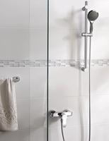 Douchekraan GROHE Wave Cosmopolitan zonder Omstel met Koppelingen Chroom - thumbnail