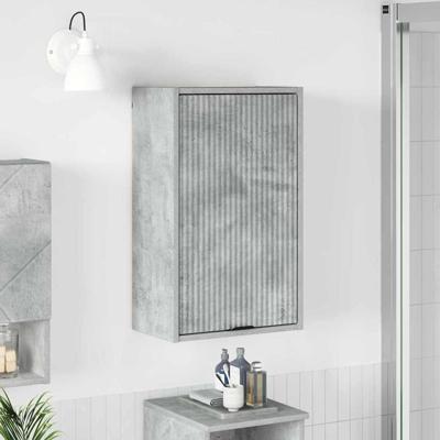 Badkamer Kast Betongrijs 39 x 23.5 x 65 cm Bewerkt hout