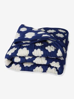 Gewatteerde sprei voor kinderen Harten crÃ¨me & rood RICE blauw