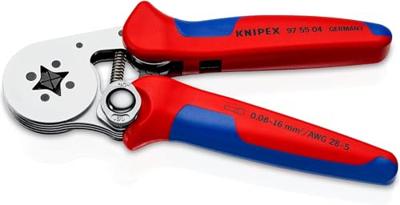 Knipex Zelfinstellende krimptang voor adereindhulzen | Met zij-invoering - 975504 Knipex Zelfinstellende krimptang voor adereindhulzen | Met zij-invoering - 975504