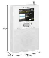 TechniSat DIGITRADIO FLEX 2 Stopcontactradio DAB+, VHF (FM) Bluetooth Incl. luidspreker, Wekfunctie Wit - thumbnail