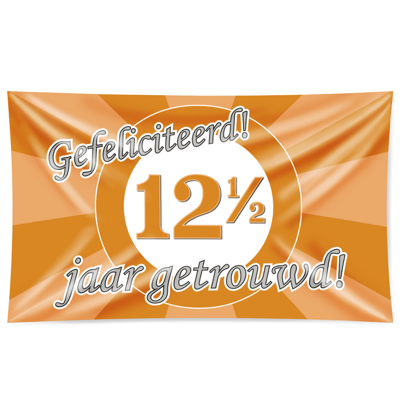 XXL Gevel vlag - 12,5 jaar getrouwd