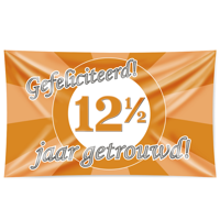 XXL Gevel vlag - 12,5 jaar getrouwd - thumbnail