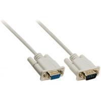 Seriële kabel SUB-D 9-Pins Male - SUB-D 9-Pins Female 10.0 m Ivoor - thumbnail