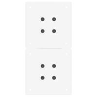 Salontafelpoten 2 st X-vormig 28x(42-43) cm staal wit - thumbnail