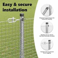 VidaXL Afrasteringspaal zilver 10 x 1,5 m (25 x 25 mm gaas) staal - thumbnail