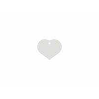Naamplaatje voor halsband Imarc Heart Wit - thumbnail