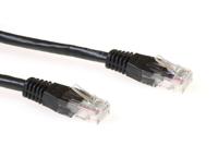 ACT Zwarte 5 meter U/UTP CAT6A patchkabels met RJ45 connectoren - thumbnail