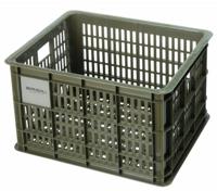 Gerecyclede fietskrat Basil Crate M 29.5 liter 35 x 45 x 25 cm - moss green - thumbnail