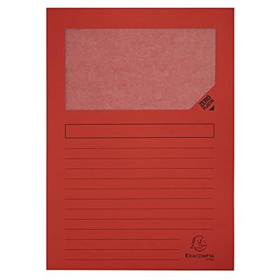 Exacompta L-map met venster Forever, pak van 100 stuks, rood