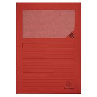 Exacompta L-map met venster Forever, pak van 100 stuks, rood - thumbnail