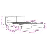 Bedframe met hoofdbord sonoma eikenkleurig 160x200 cm - thumbnail