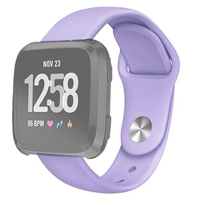 Fitbit Versa 1 / 2 & Lite siliconen bandje - Maat: Large - Lila Fitbit Versa 1 / 2 & Lite siliconen bandje - Maat: Large - Lila