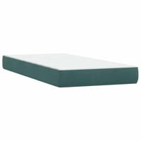 Boxspring met matras fluweel donkergroen 80x220 cm - thumbnail