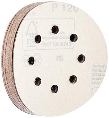 Wolfcraft Hechtschuurschijven | K120 | Geperforeerd | Ø125mm | 25 stuks - 2251100 Wolfcraft Hechtschuurschijven | K120 | Geperforeerd | Ø125mm | 25 stuks - 2251100