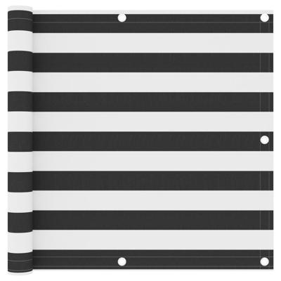 Balkonscherm 90x600 cm oxford stof antraciet en wit