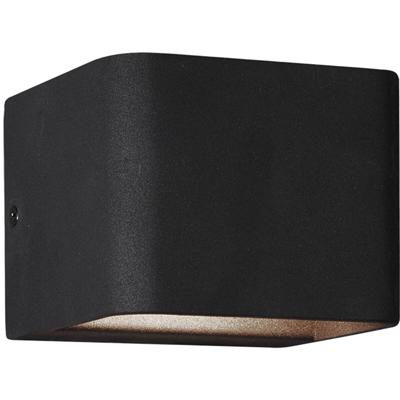 LED Wandlamp - Trion Molvan - 4W - Warm Wit 3000K - Dimbaar - Rechthoek - Mat Zwart - Aluminium - OSRAM LEDs