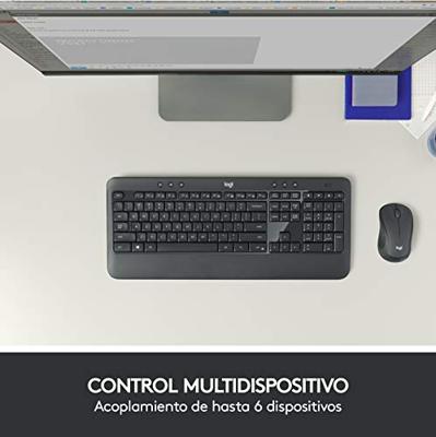 Toetsenbord en draadloze muis Logitech 920-008680 Zwart Zwart/Wit Spaans Qwerty Spaans QWERTY